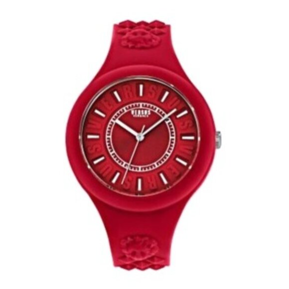 Versus Versace Womens Red Silicon Watch 39mm  Stainless Steel Details Enamel Dia main image 14
